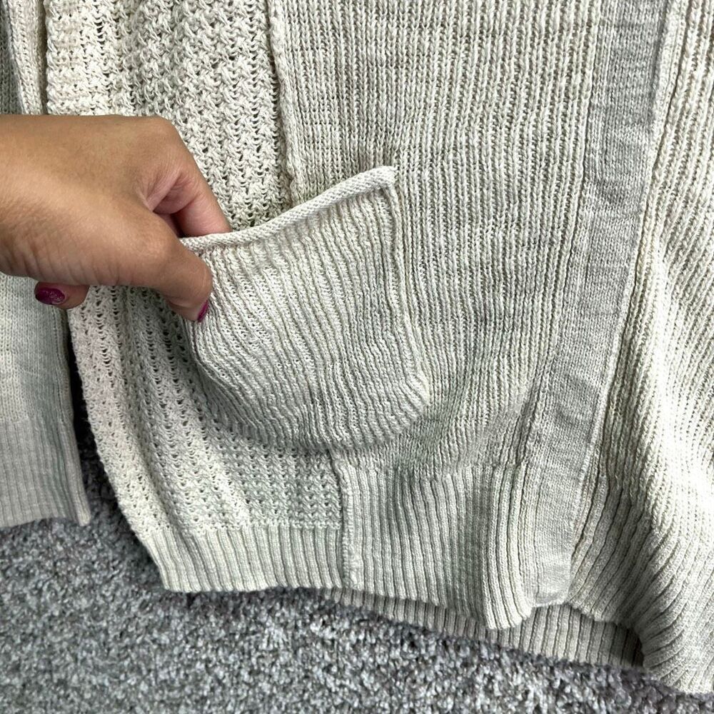 Michael Stars Cardigan Sweater Women’s M/L Parchment Slub Cotton Knit Snap NWT - Picture 4 of 6